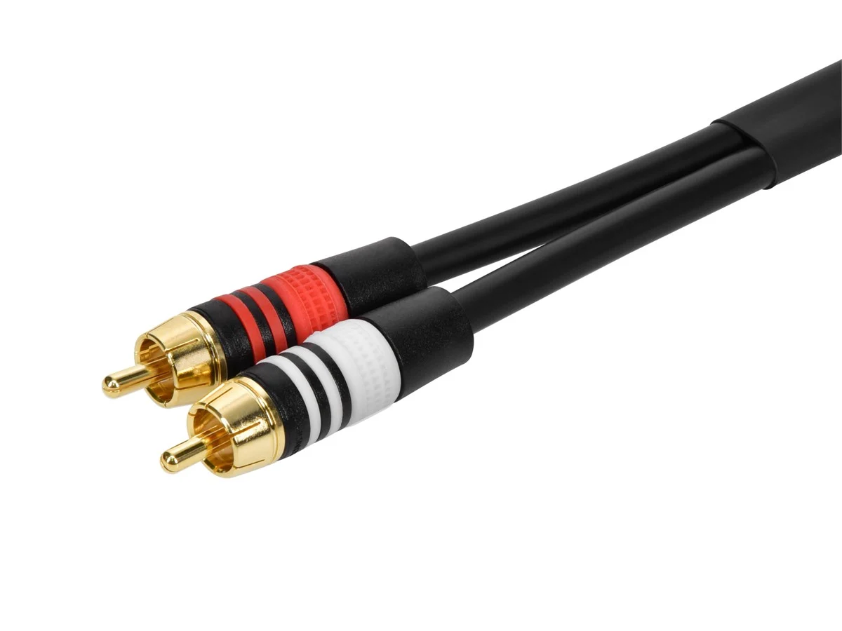 25ft Premium 2 RCA Plug/2 RCA Plug M/M 22AWG Cable