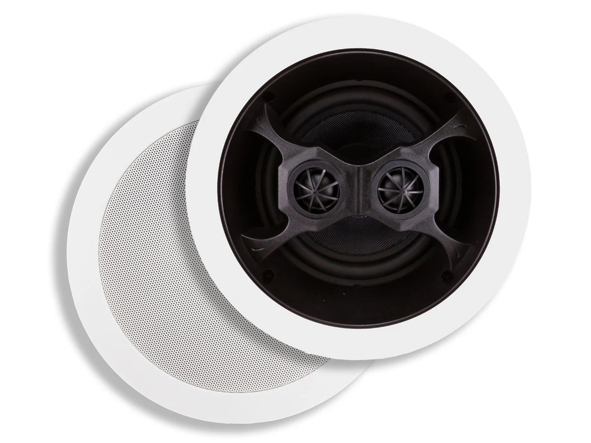 Aria In-Ceiling Speakers, 6.5in Dual Input Stereo 3-Way (pair)