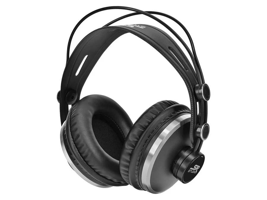 SR Studio by Monoprice Over Ear Closed-Back Pro Monitoring Headphones