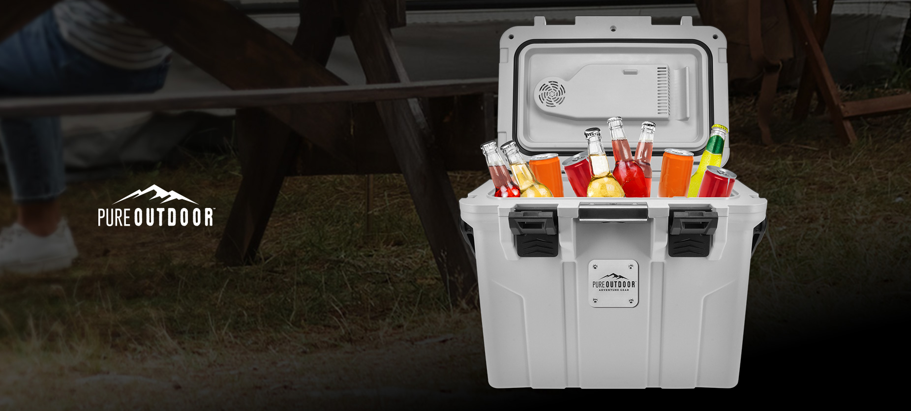 Pure Outdoor by Monoprice Emperor 15 Portable Refrigerator 15L with Car Plug Adapter