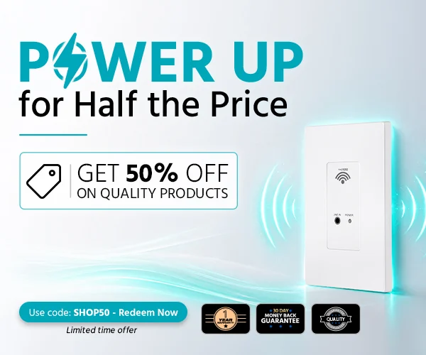 Power Up for Half the Price. Get 50% off on quality products Limited Time Offer Use Code: SHOP50 - Redeem Now