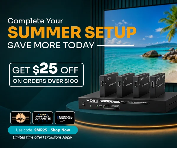 Complete Your Summer Setup. Save More Today Get $25 off on orders over $100 Use code: SMR25 - Shop Now