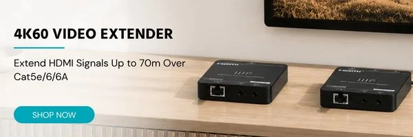 4K60 Video Extender with HDMI up to 70m Over a Single CAT6/6a Ethernet Cable