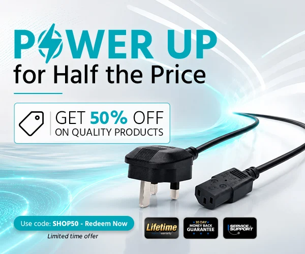 Power Up for Half the Price. Get 50% off on quality products Limited Time Offer Use Code: SHOP50 - Redeem Now