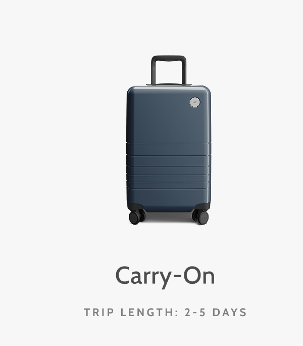 Carry-On. Trip length: 2-5 days.
