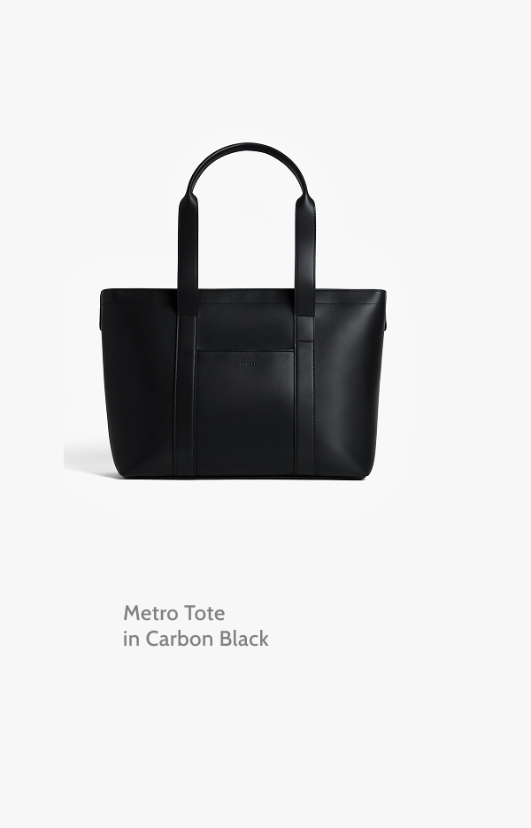 Metro Tote in Carbon Black.