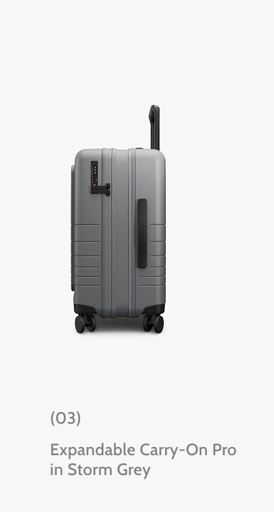 (03) Expandable Carry-On Pro in Storm Grey.