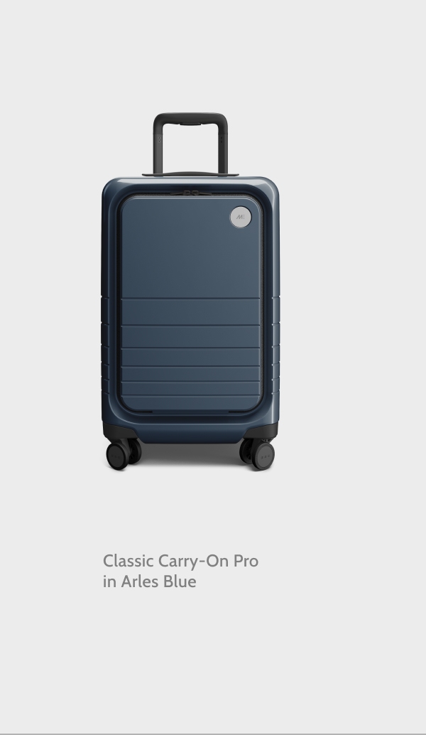 Classic Carry-On Pro in Arles Blue.