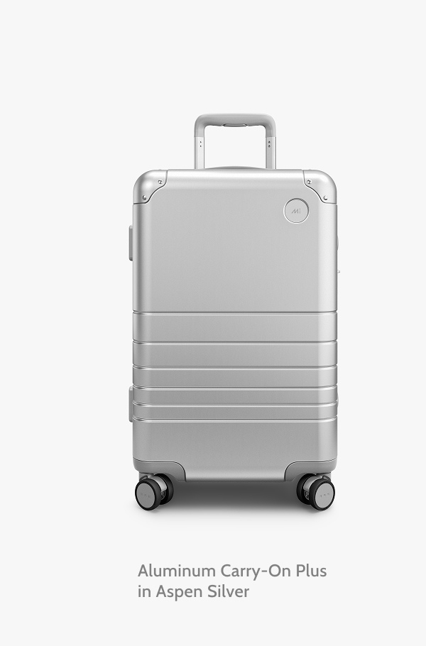 Aluminum Carry-On Plus in Silver Aspen.