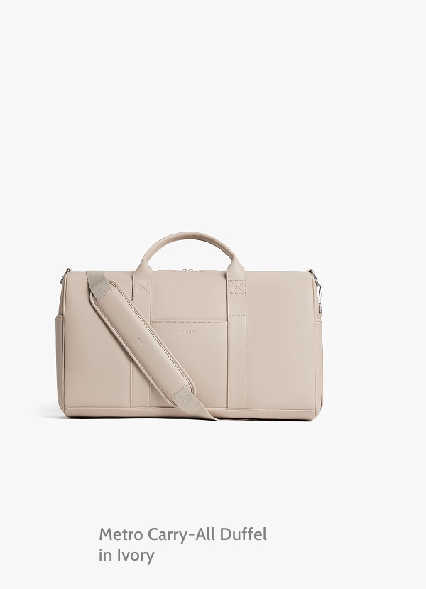 Metro Carry-All Duffel in Ivory.