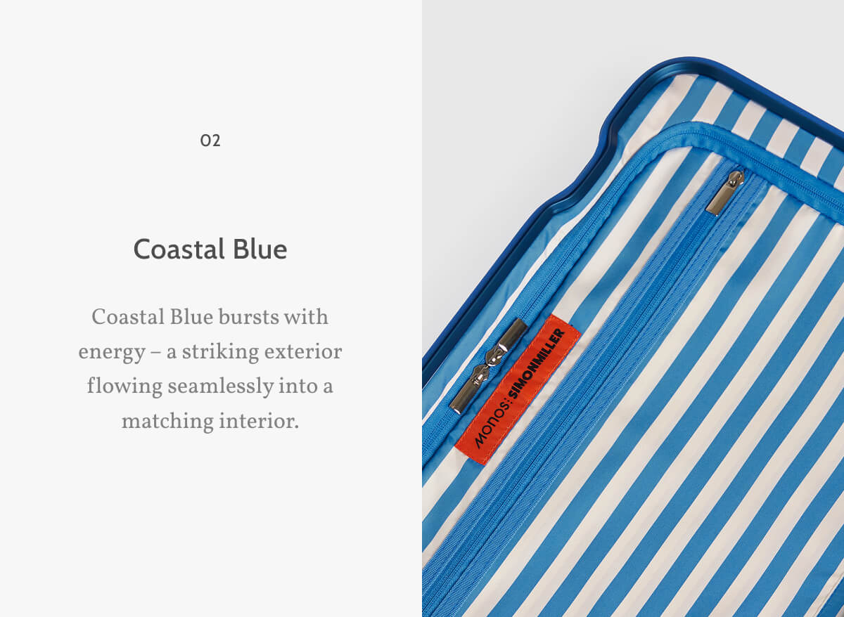 02. Coastal Blue. Coastal Blue bursts with energy – a striking exterior flowing seamlessly into a matching interior.