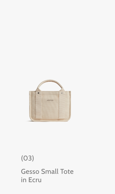(03) Gesso Small Tote in Ecru.
