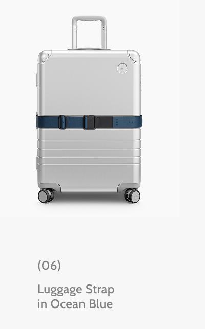 (06) Luggage Strap in Ocean Blue.