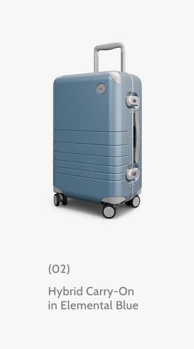 (02) Hybrid Carry-On in Elemental Blue.
