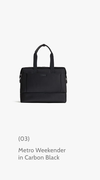 (03) Metro Weekender in Carbon Black.