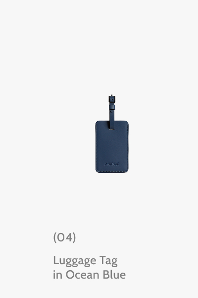 (04) Luggage Tag in Ocean Blue.