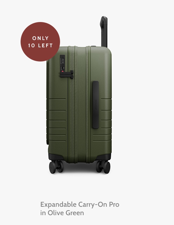 Only 10 left. Expandable Carry-On Pro in Olive Green.
