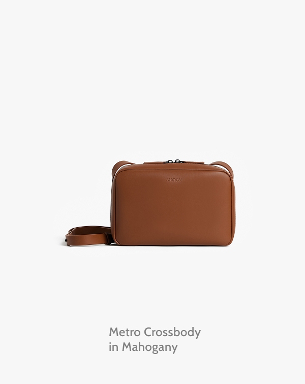 Metro Crossbody in Mahogany.