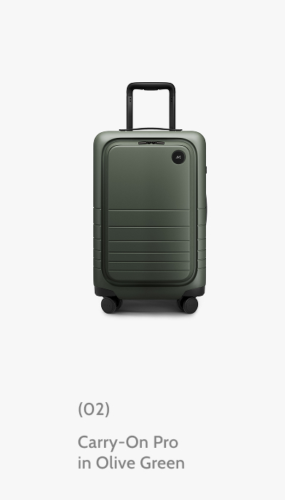 (02) Carry-On Pro in Olive Green.
