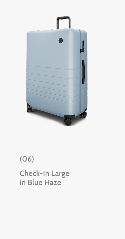(06) Check-In Large in Blue Haze. 