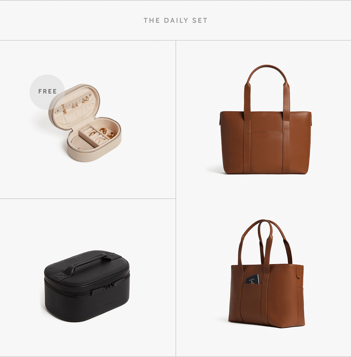 The Daily Set. The Weekend Set. The Elevated Set. The Adventure Set.