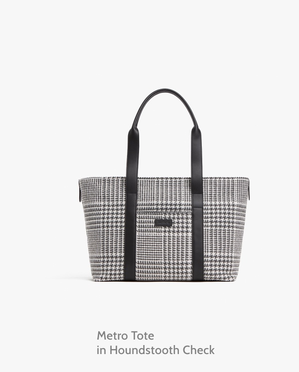 Metro Tote in Houndstooth Check.
