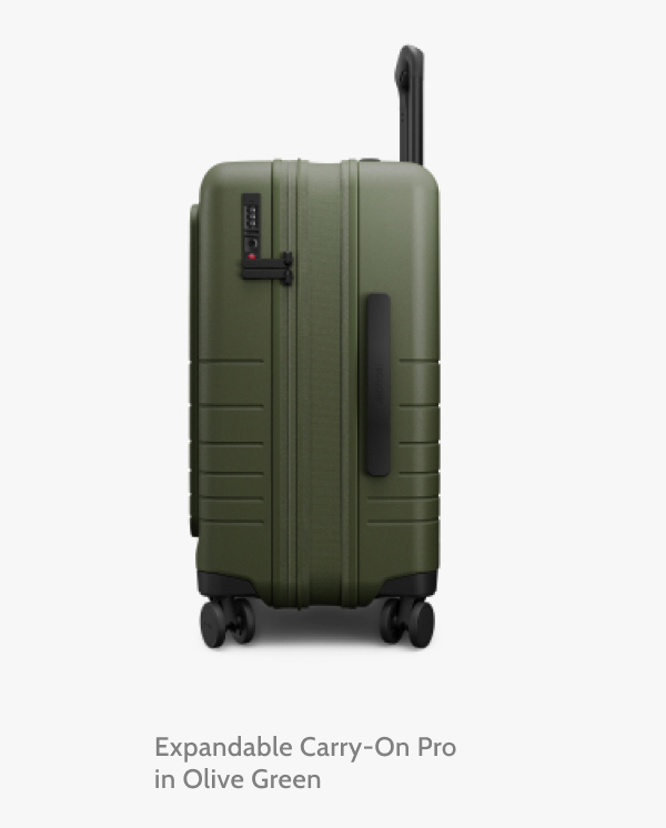 Expandable Carry-On Pro in Olive Green.