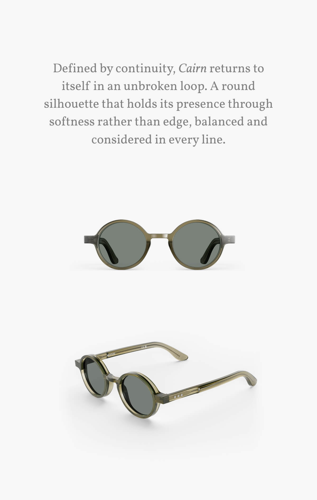 Defined by continuity, Cairn returns to itself in an unbroken loop. A round silhouette that holds its presence through softness rather than edge, balanced and considered in every line.