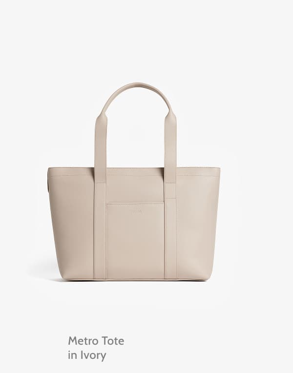 Metro Tote in Ivory. 