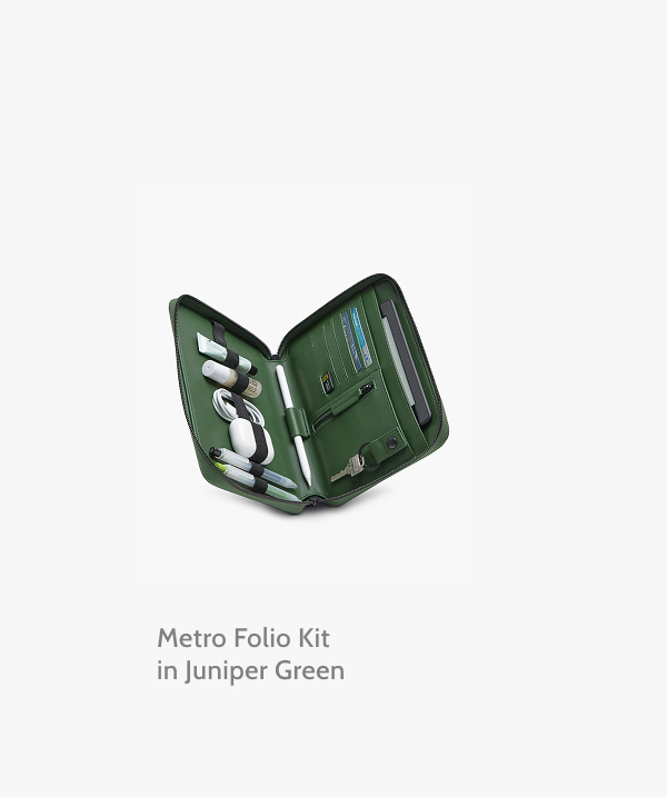 Metro Folio Kit in Juniper Green.