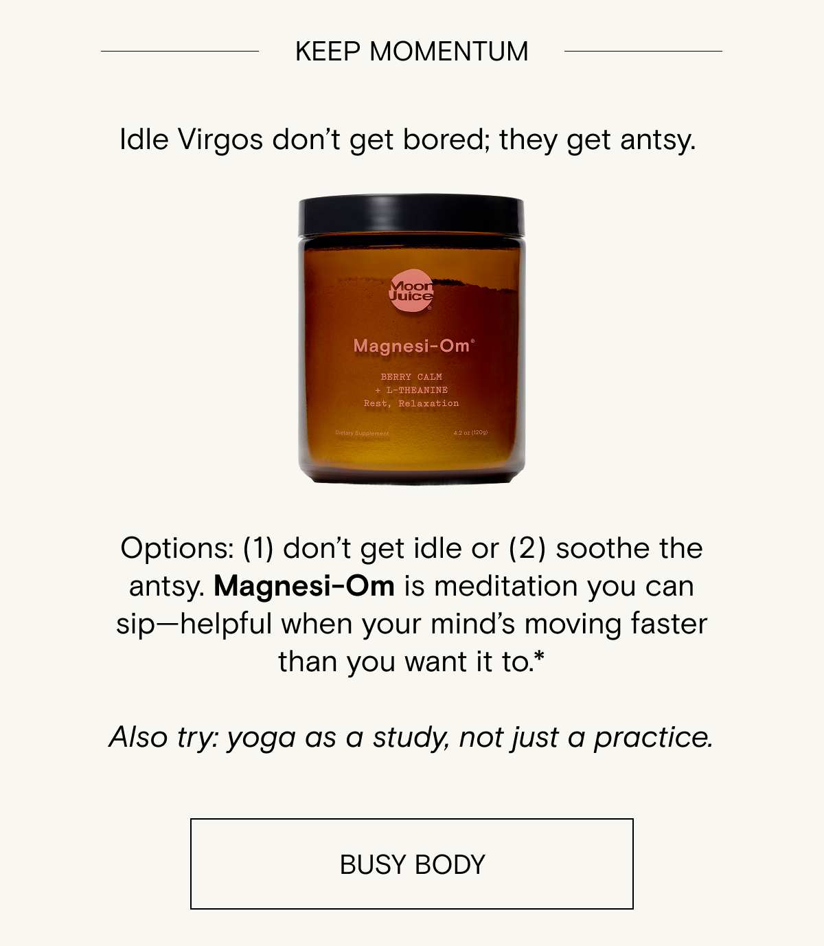 Keep Up Momentum with Magnesi-Om