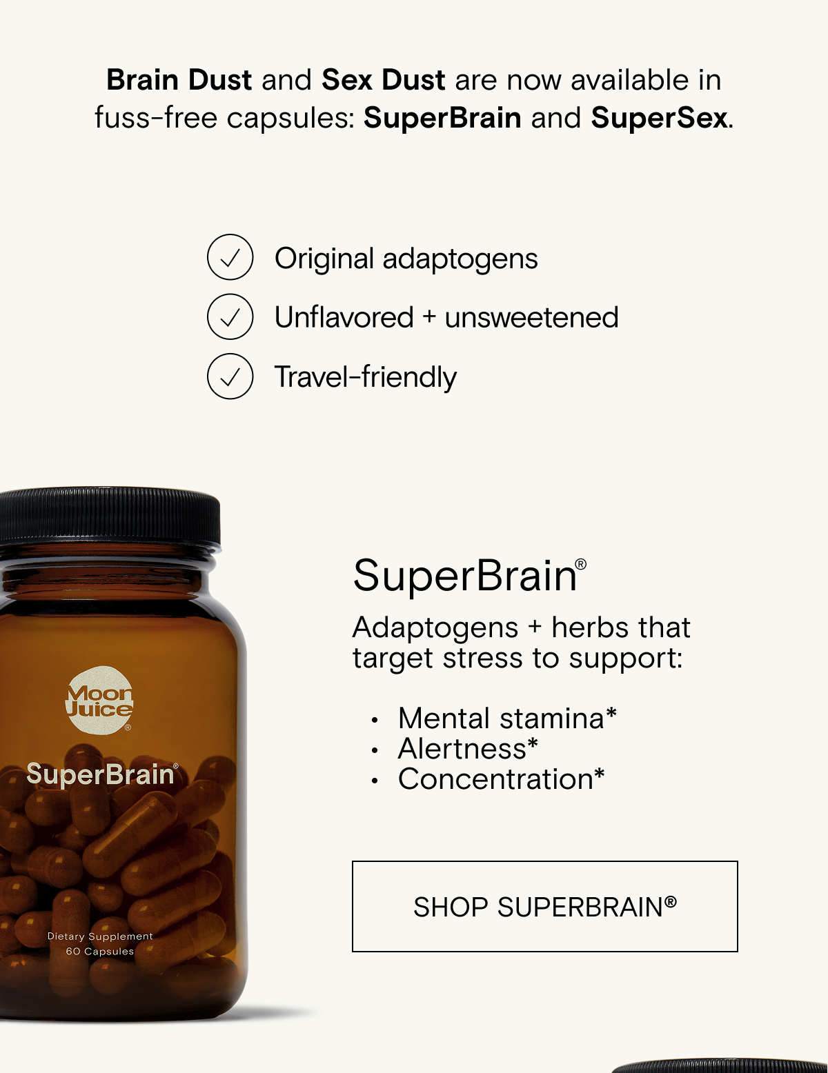 Brain Dust and Sex Dust are now available in capsule forms