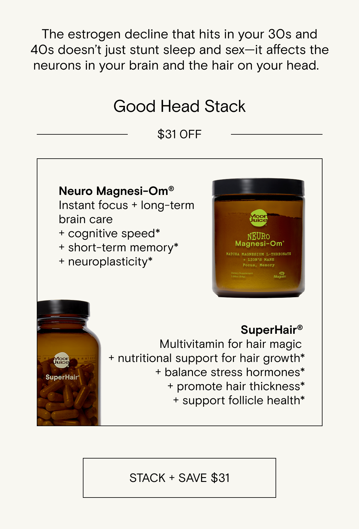 $31 off the Good Head Stack - shop now