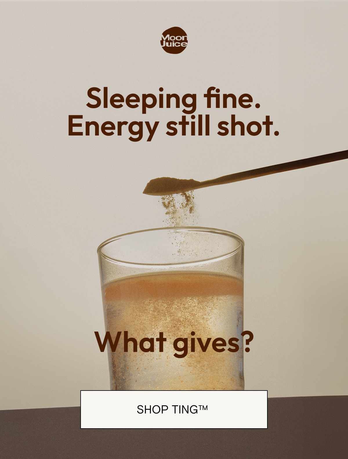 Sleeping fine. Energy still shot. What gives? Shop Ting