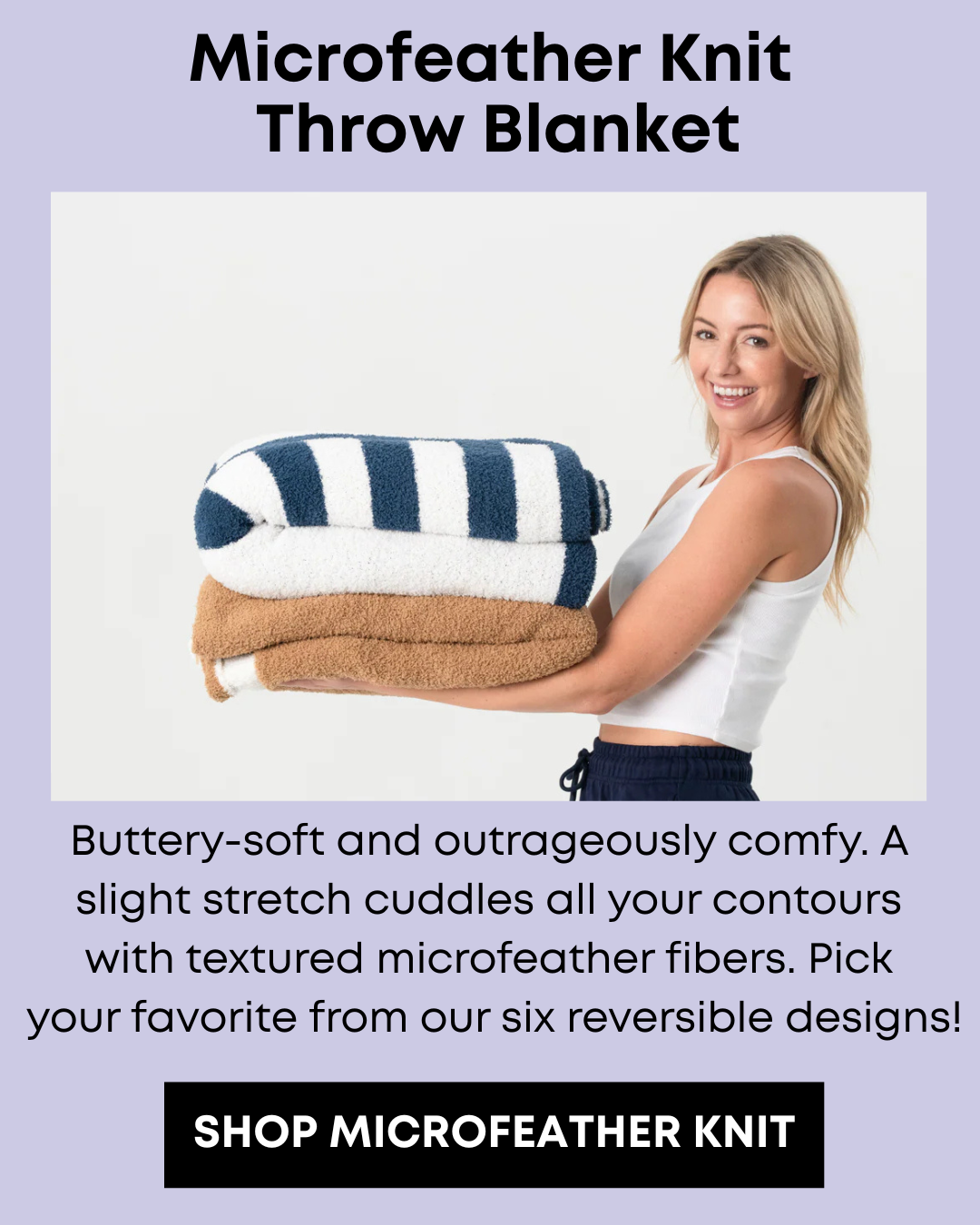 The Microfeather Knit Throw Blanket