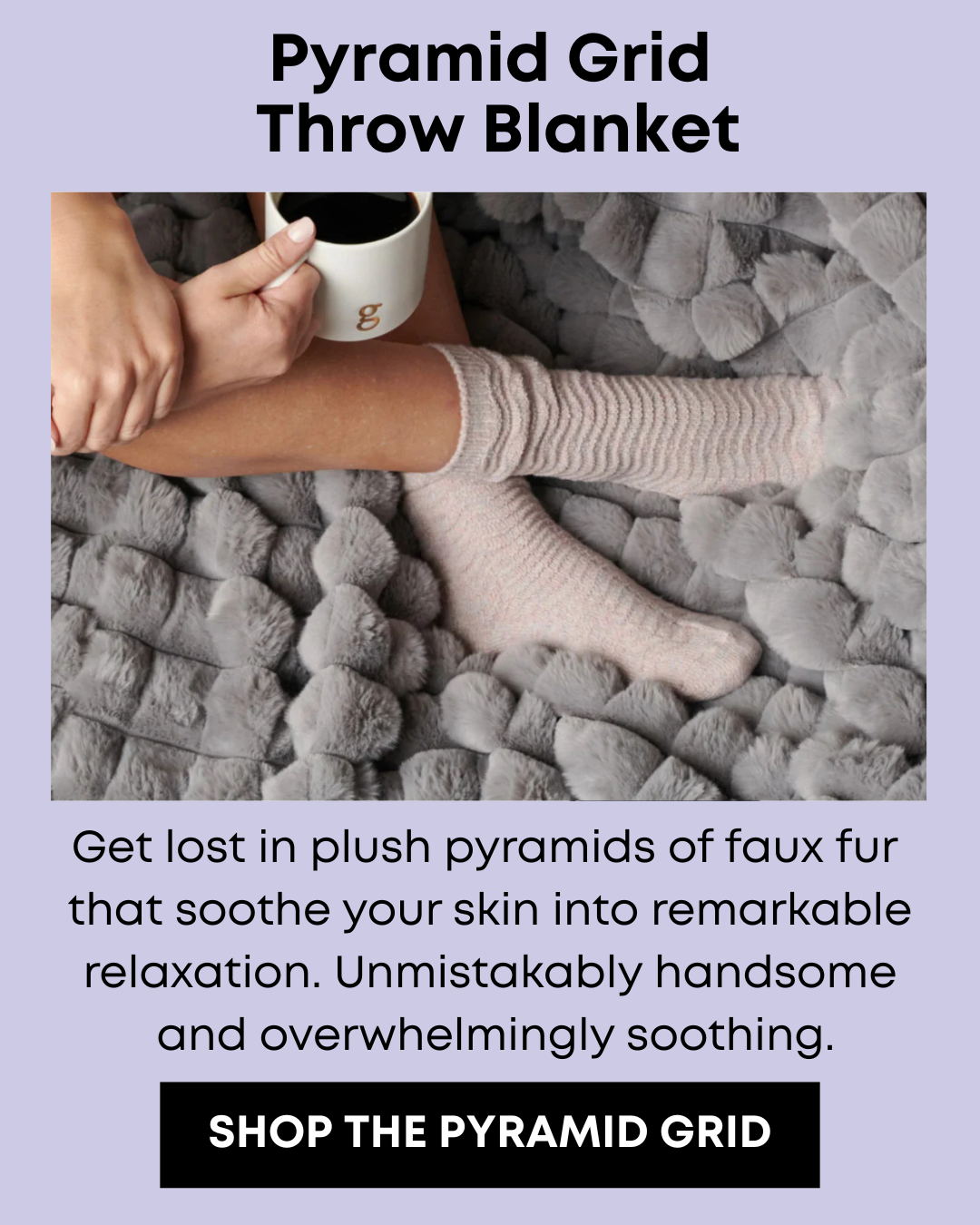The Pyramid Grid Throw Blanket
