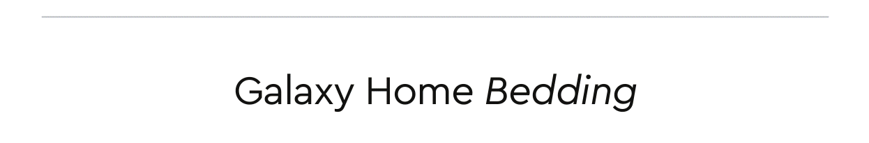Galaxy Home Beding