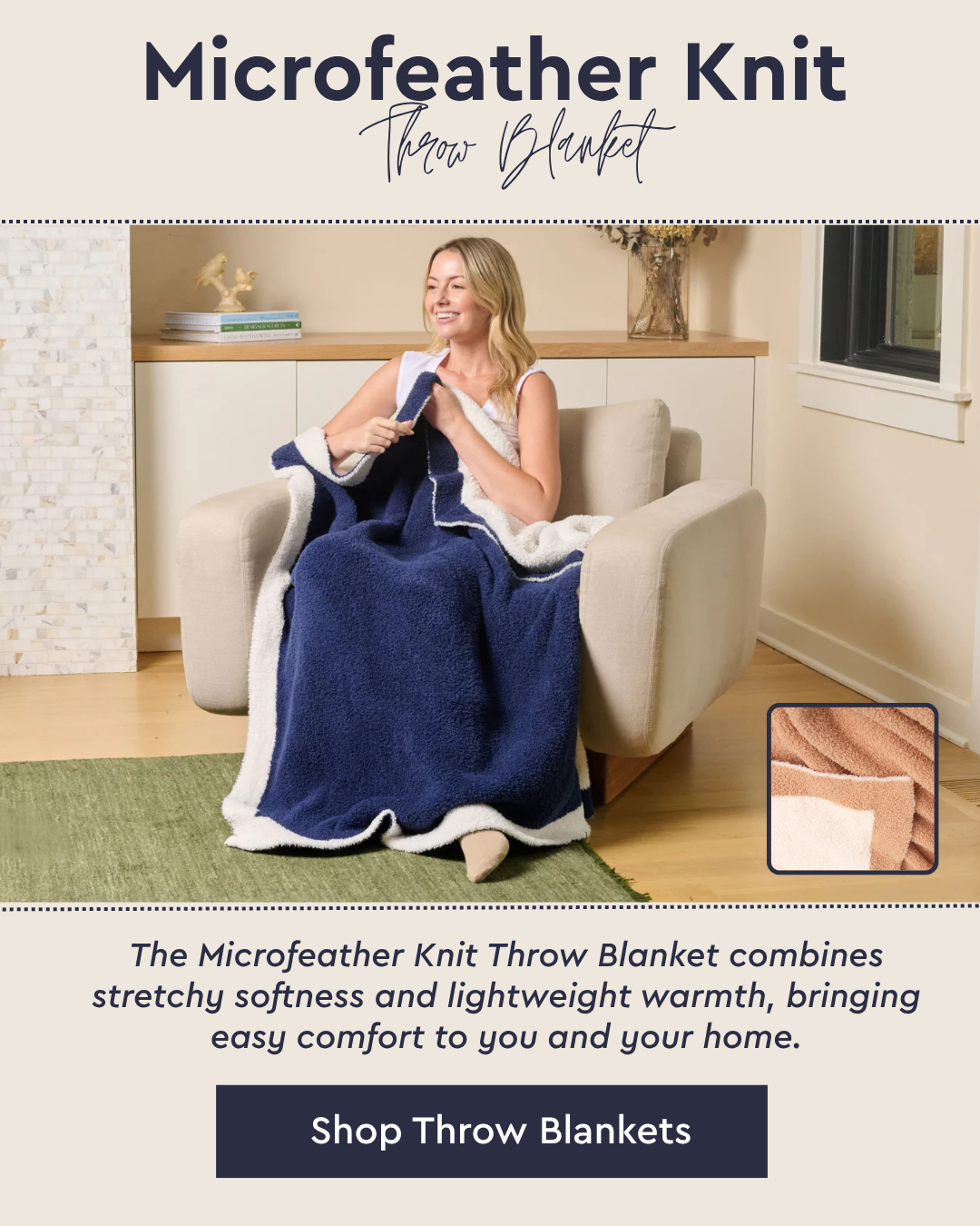 Microfeather Knit Throw Blanket