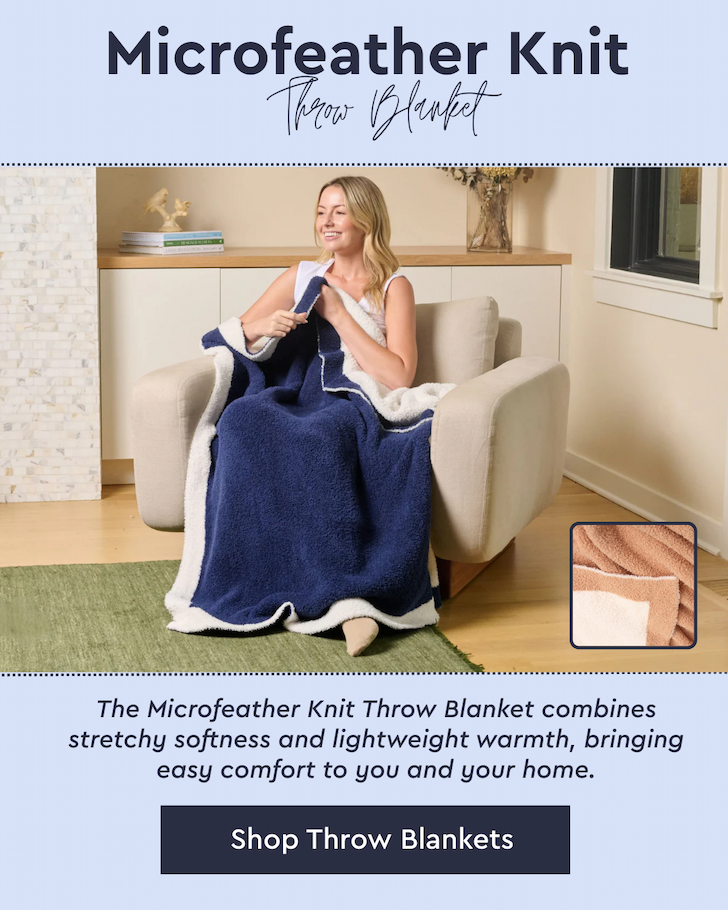 Microfeather Knit Throw Blanket