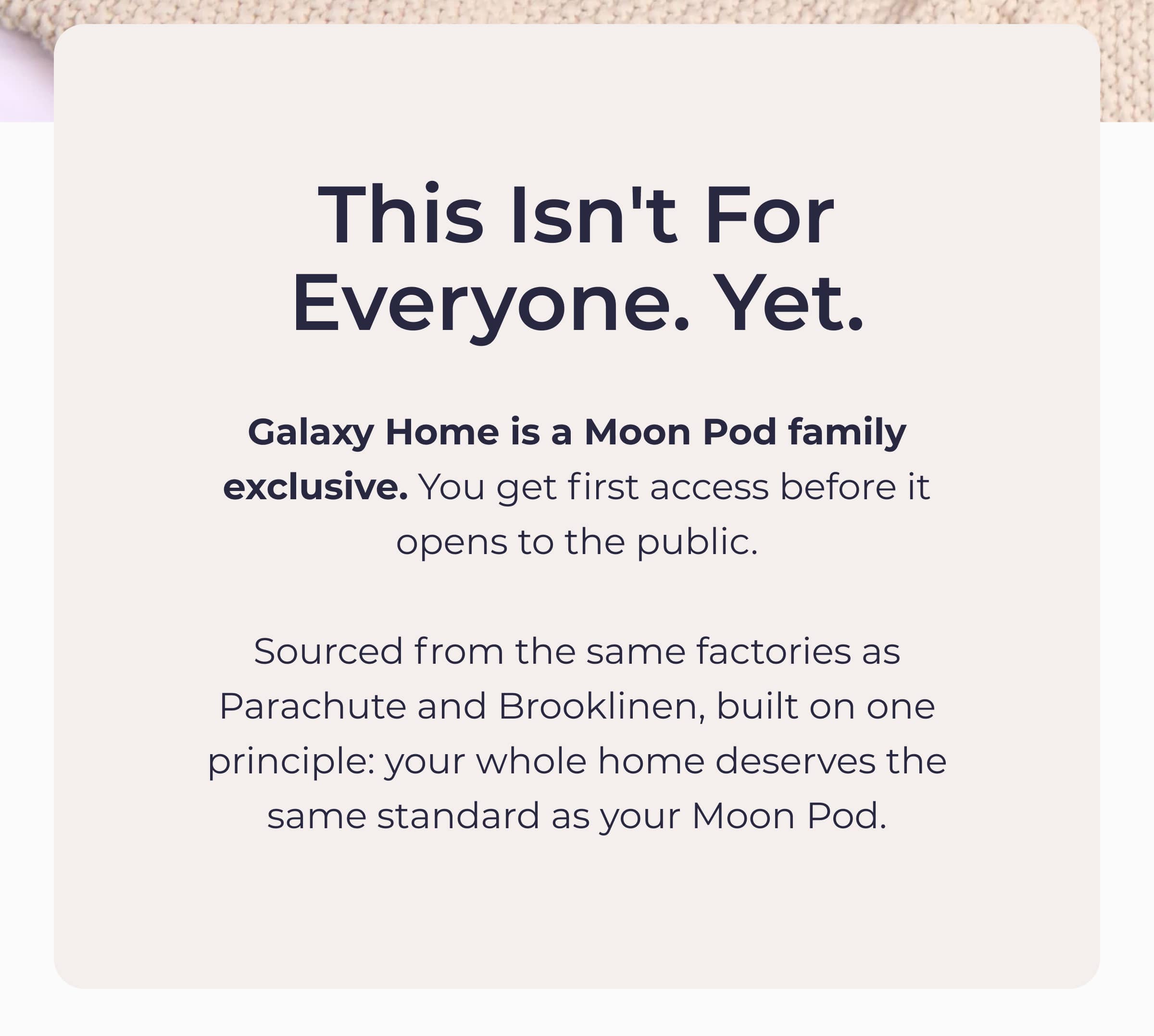 This isn't for everyone. Yet.