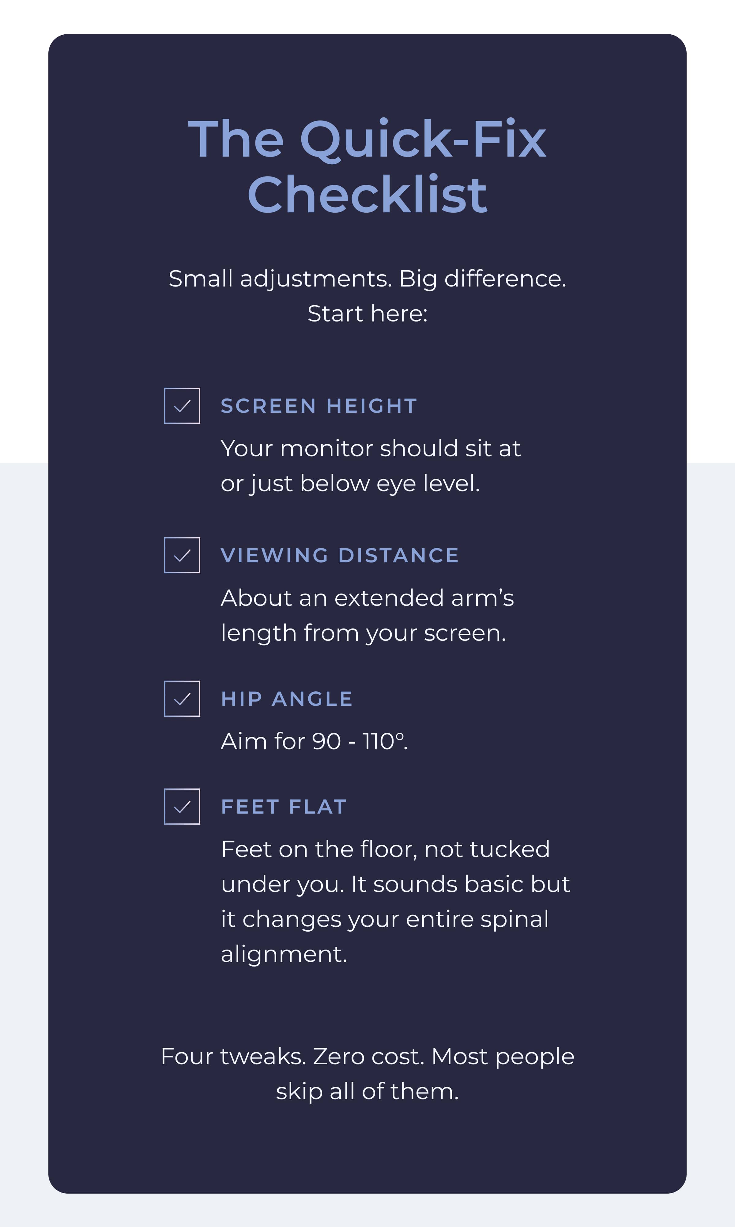 The Quick-Fix Checklist