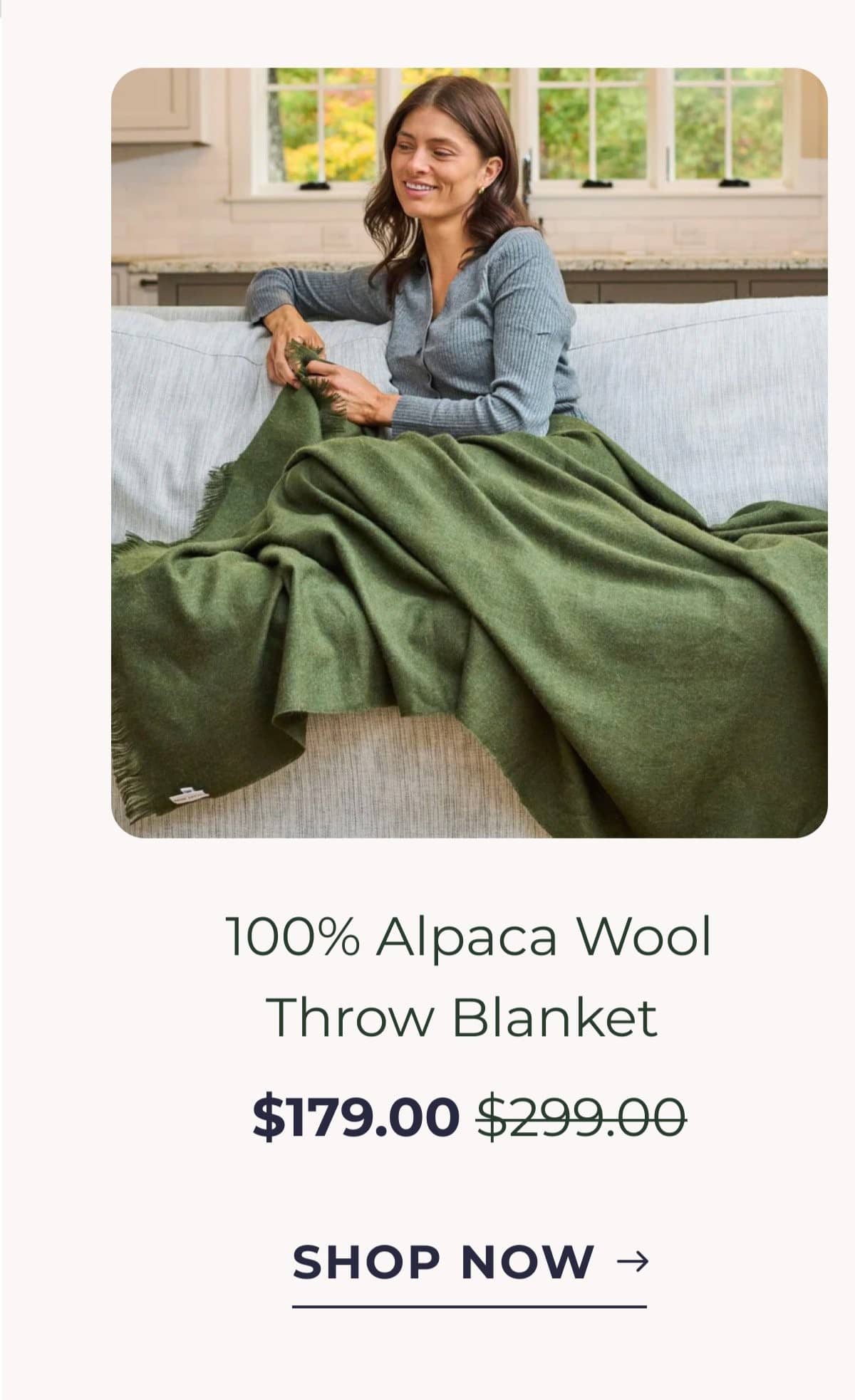 100% Alpaca Wool Throw Blanket