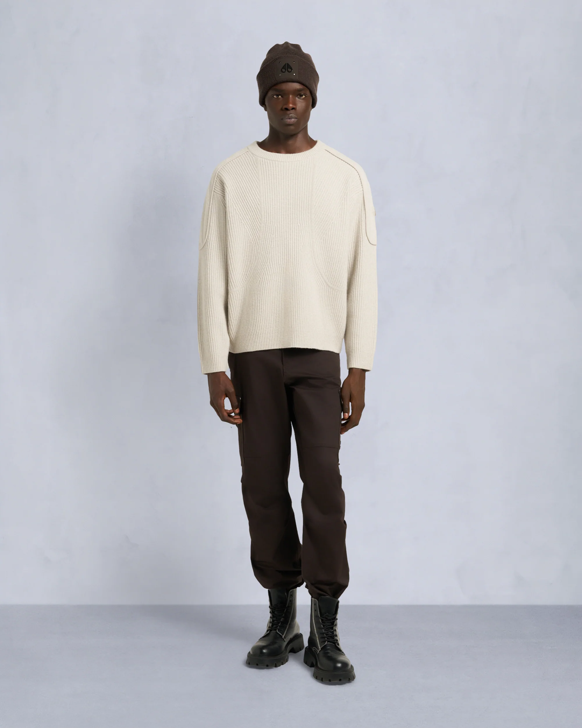 Image of COLSON CREWNECK SWEATER-ALABASTER MELANGE