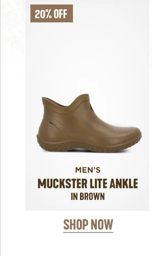 20% Off: Men's Muckster Lite Ankle in Brown >> SHOP NOW