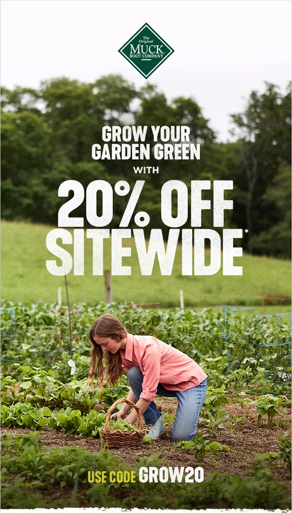Grow Your Garden Green with 20% Off Sitewide - Use Code: GROW20
