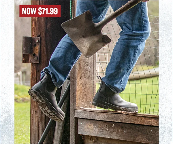 NOW $71.99 with code: 40MDAY at checkout MEN'S Chore Farm Leather Chelsea in Black Coffee