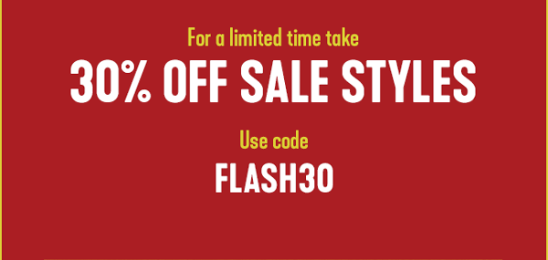 For a limited time take 30% Off Sale Styles | Use Code: FLASH30