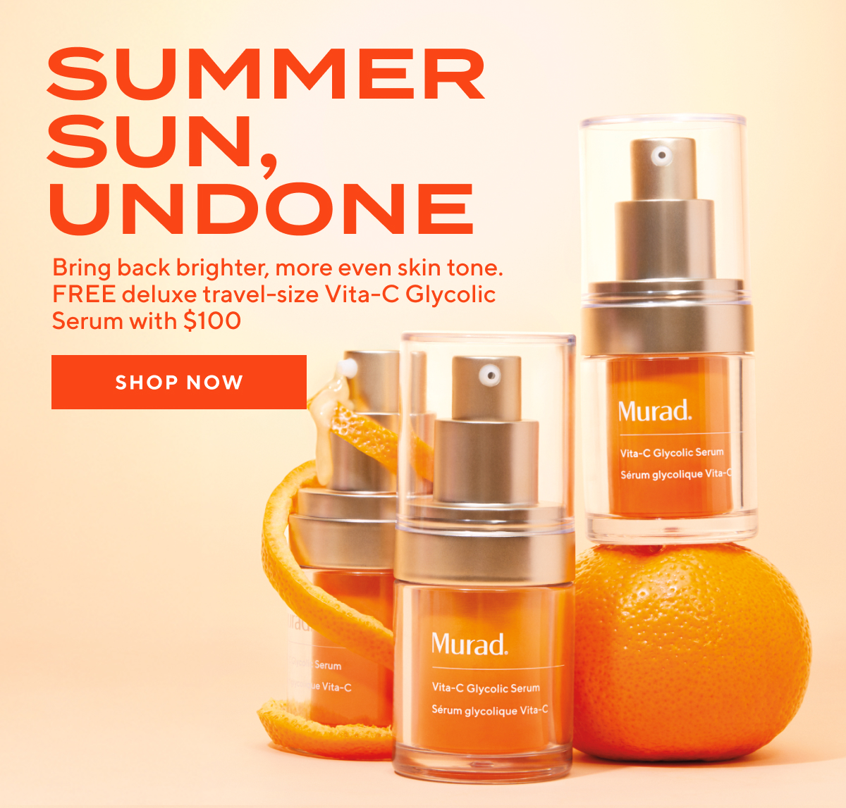 Free deluxe travel size with $100