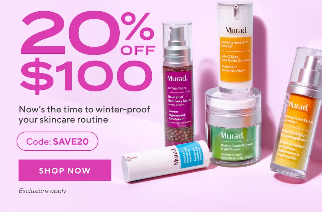 20% off $100 with code SAVE20 - Shop Now