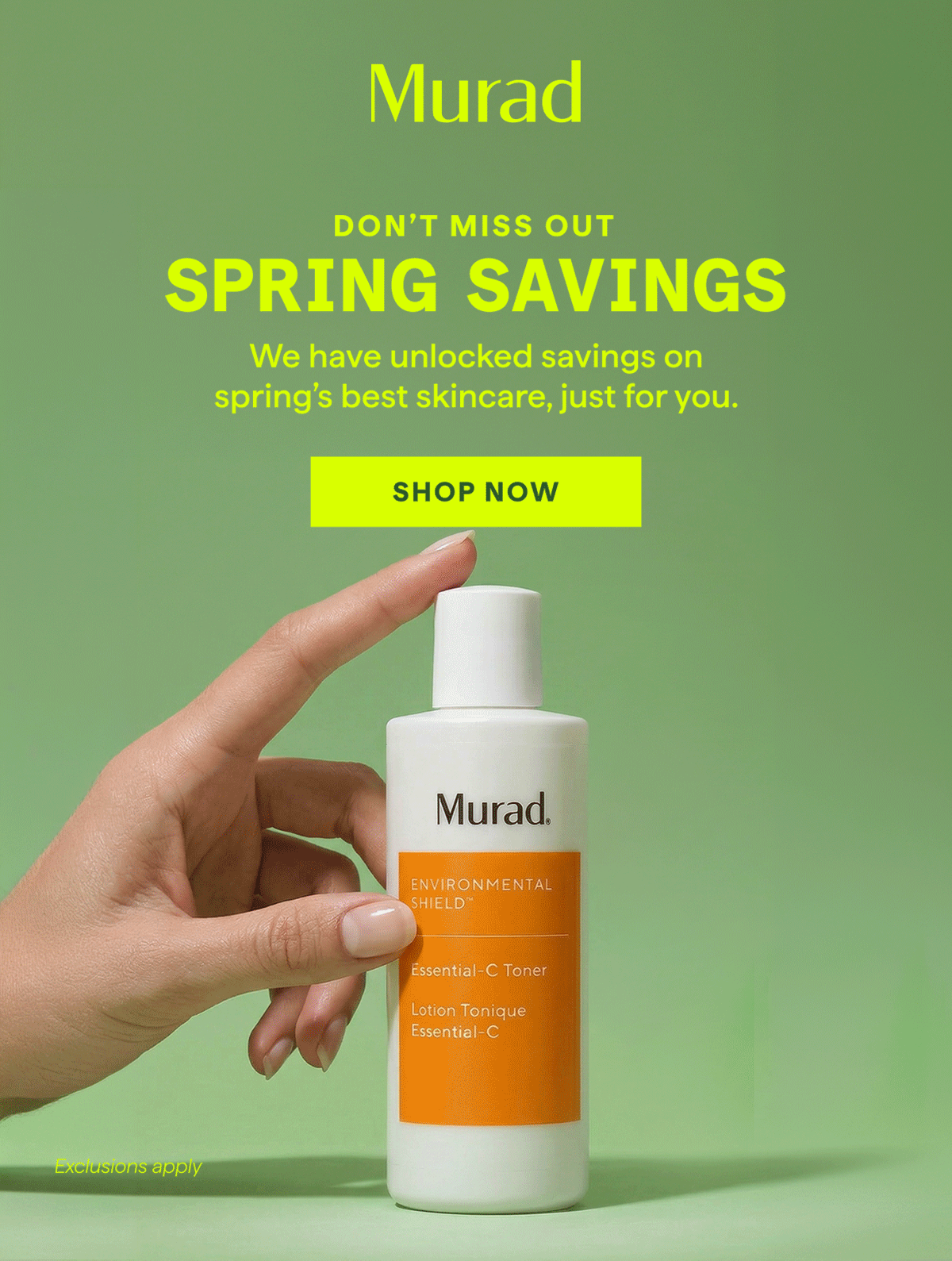 Don't Miss Out Spring Savings 